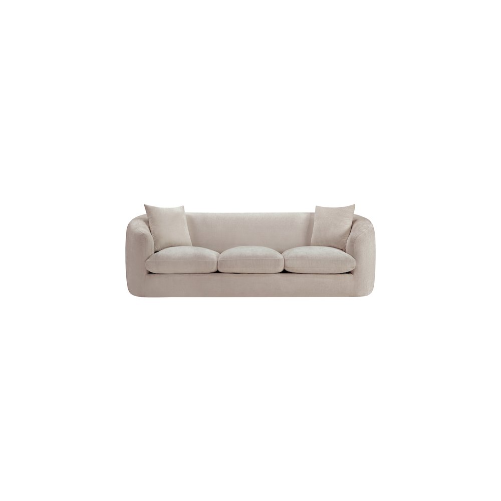 Penelope Beige Chenille Fabric Sofa. Picture 2