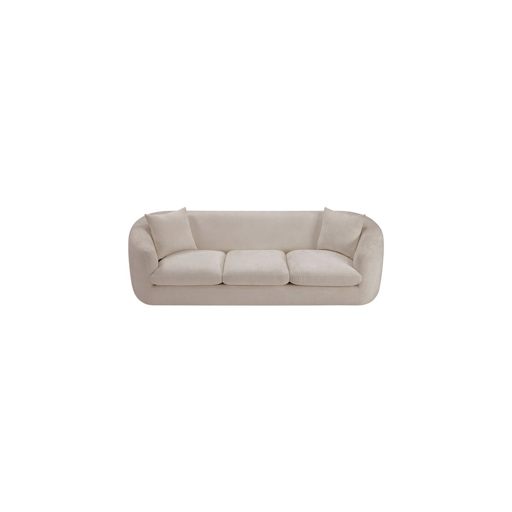 Penelope Beige Chenille Fabric Sofa. Picture 5