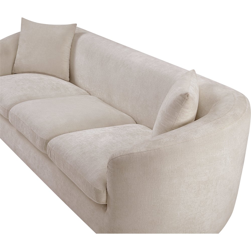Penelope Beige Chenille Fabric Sofa. Picture 8