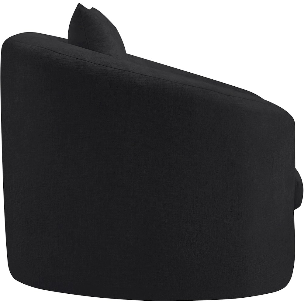 Penelope Black Chenille Fabric Chair. Picture 3