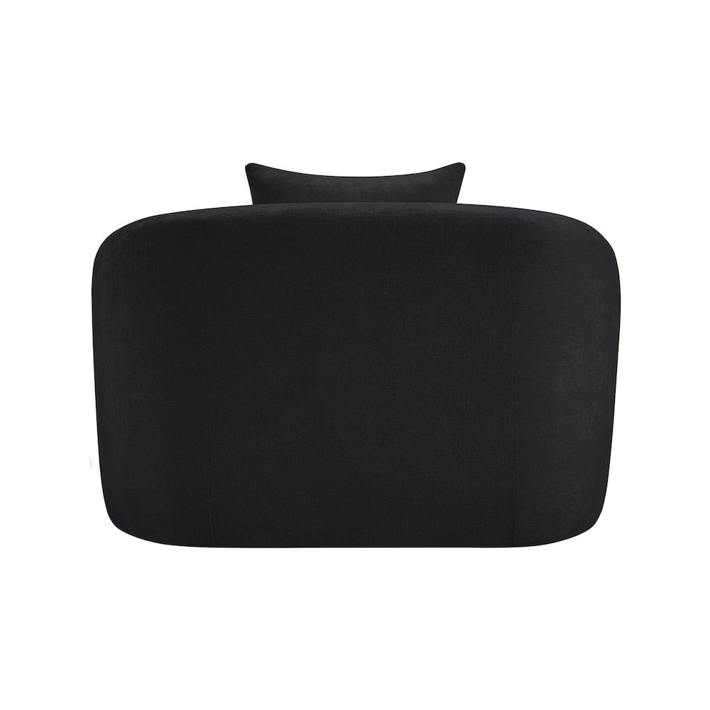 Penelope Black Chenille Fabric Chair. Picture 4