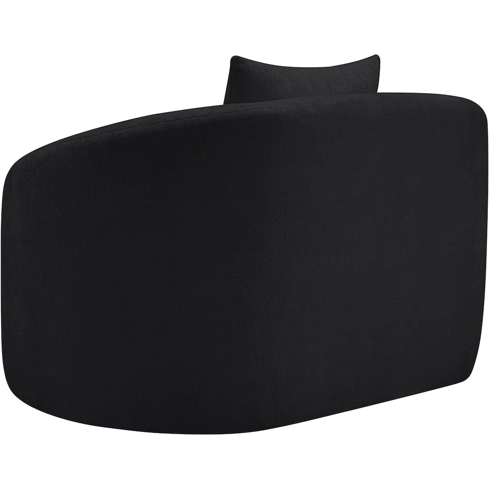 Penelope Black Chenille Fabric Chair. Picture 6