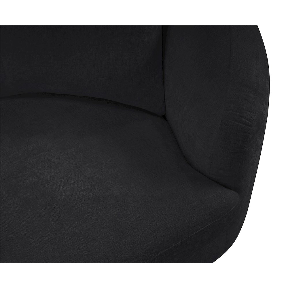 Penelope Black Chenille Fabric Chair. Picture 7
