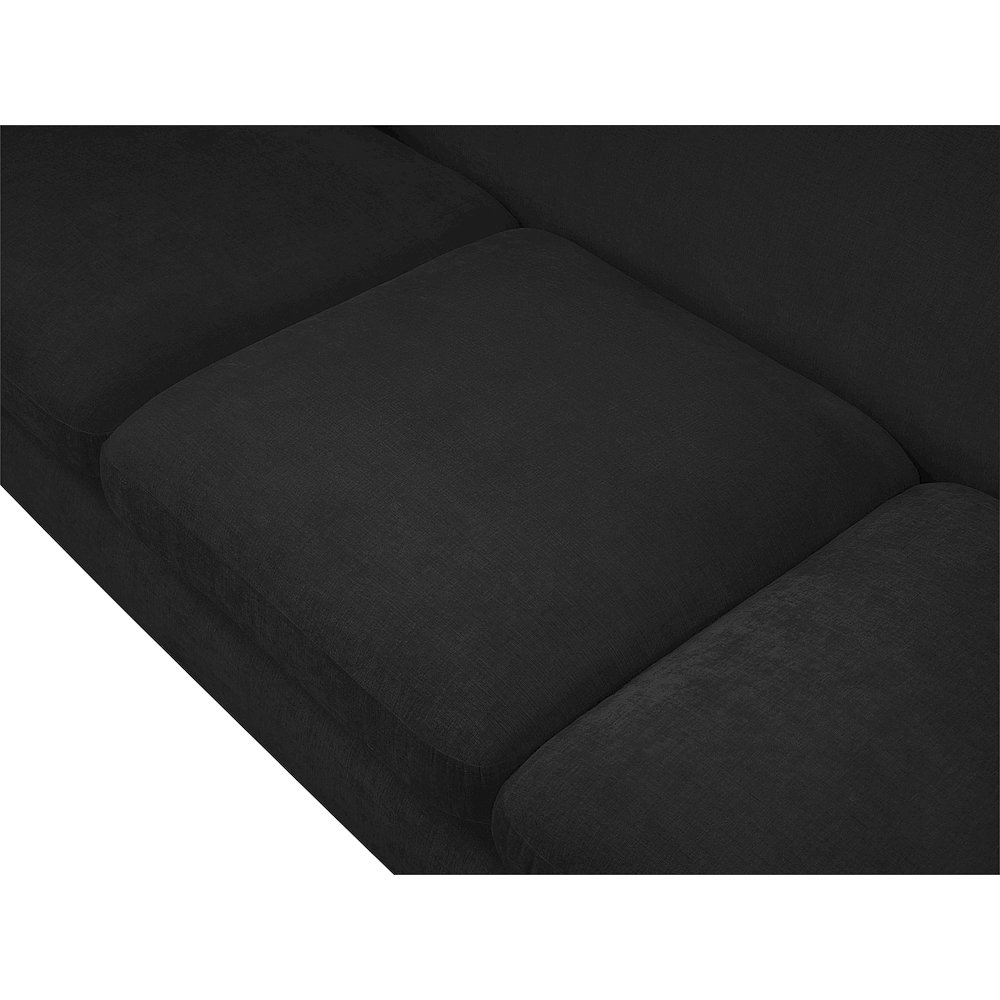 Penelope Black Chenille Fabric Sofa. Picture 9
