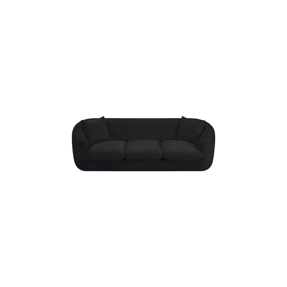 Penelope Black Chenille Fabric Sofa. Picture 5