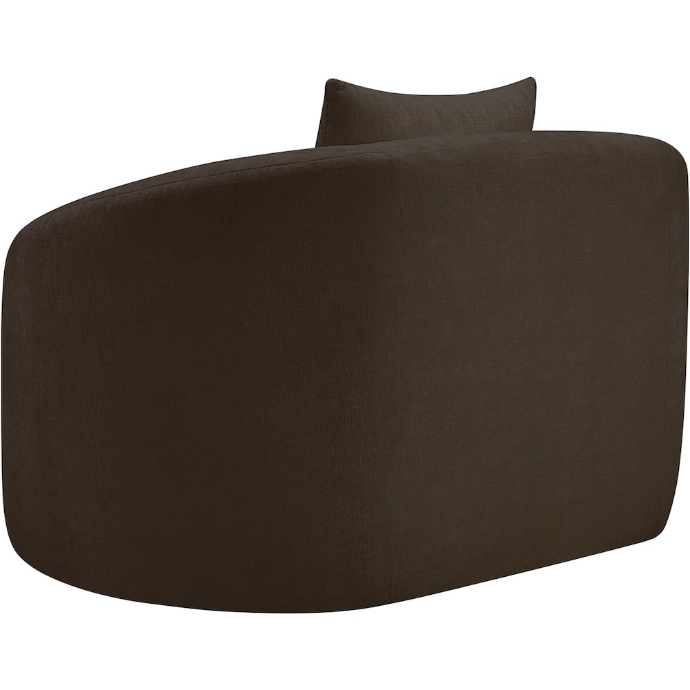 Penelope Brown Chenille Fabric Chair. Picture 6