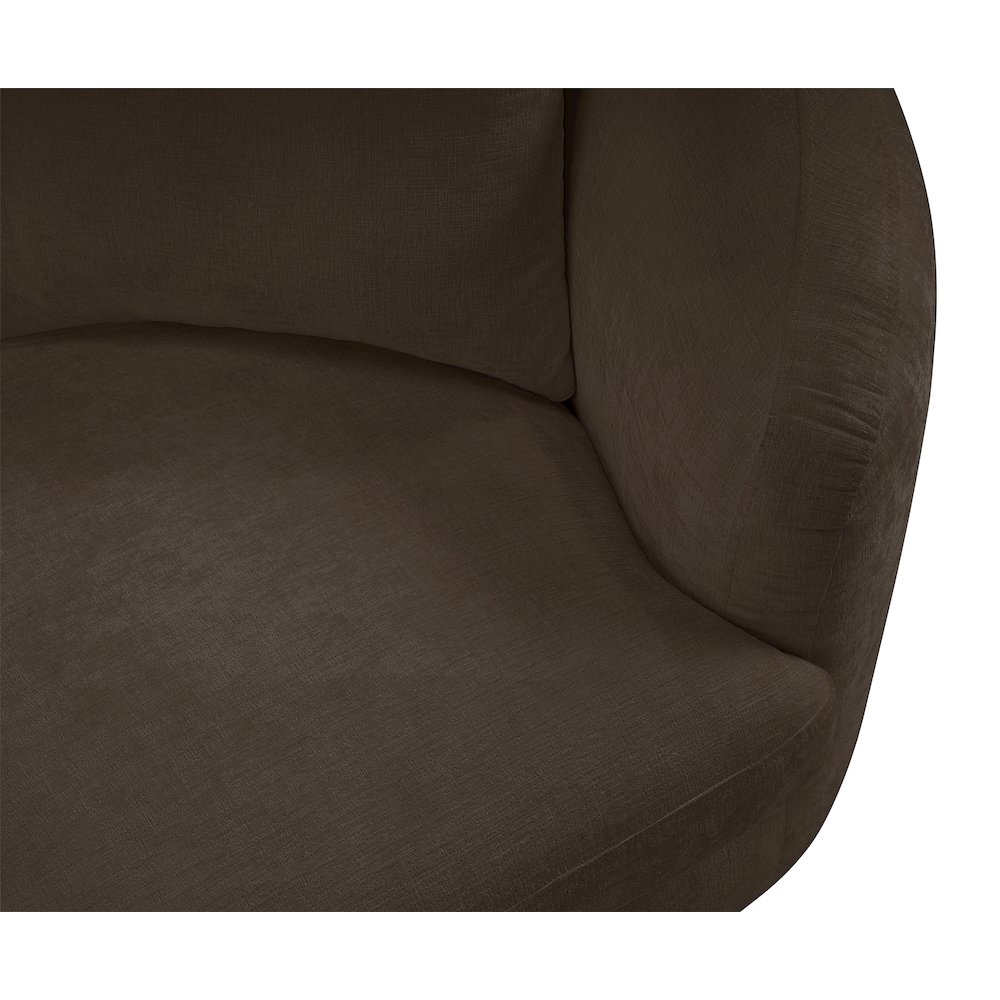 Penelope Brown Chenille Fabric Chair. Picture 7