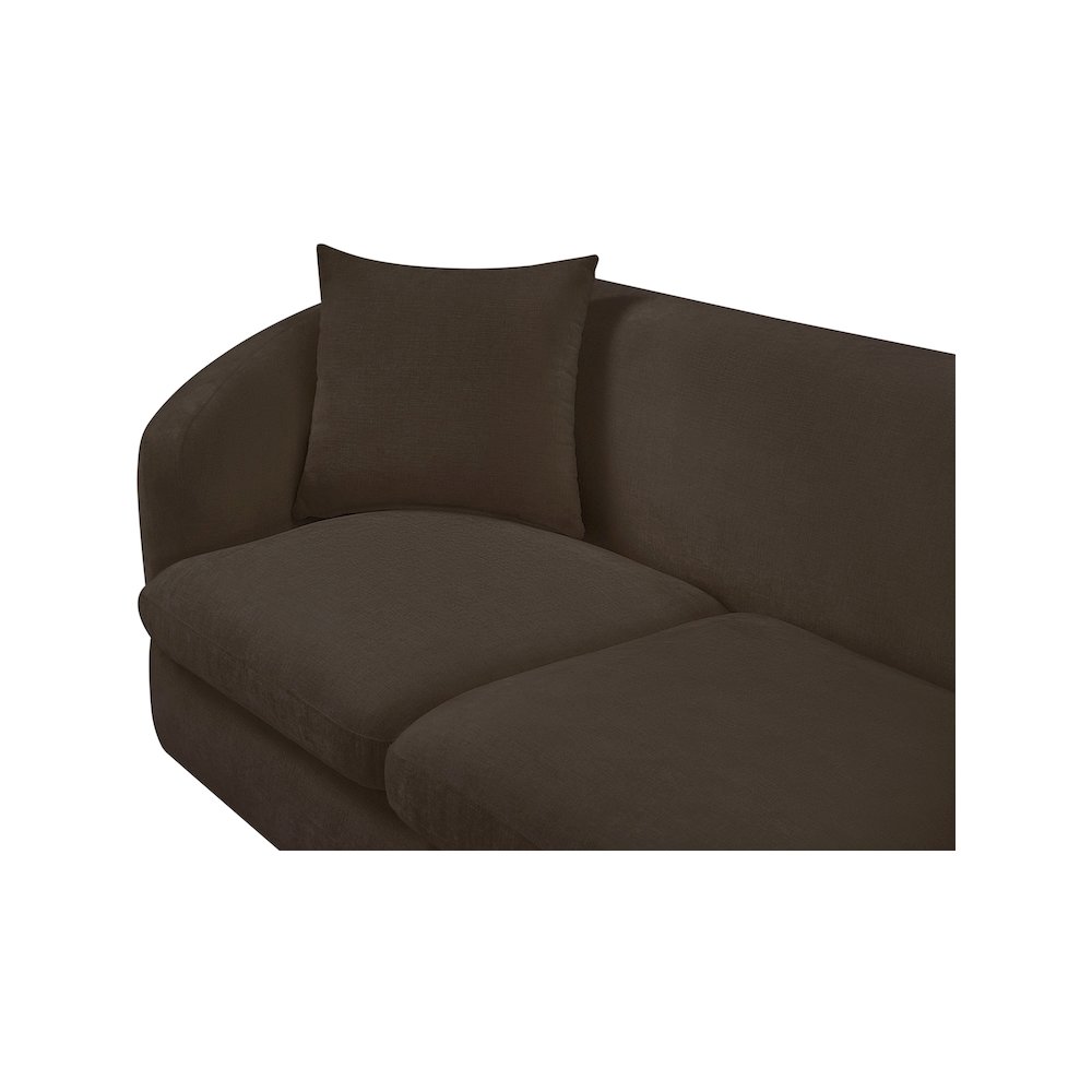 Penelope Brown Chenille Fabric Loveseat. Picture 7