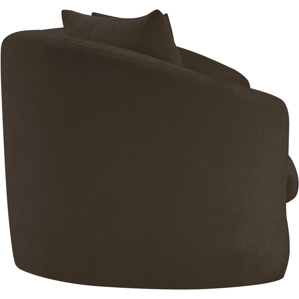 Penelope Brown Chenille Fabric Sofa. Picture 3