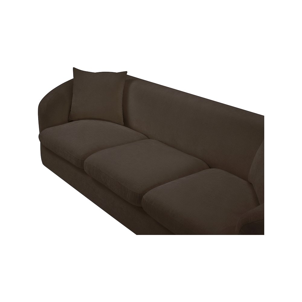 Penelope Brown Chenille Fabric Sofa. Picture 7