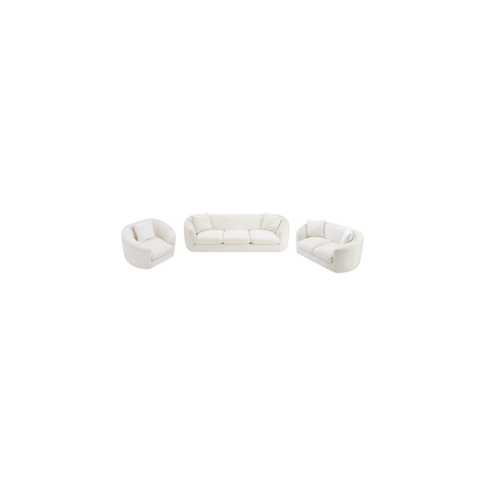Penelope Cream Chenille Fabric Chair. Picture 9