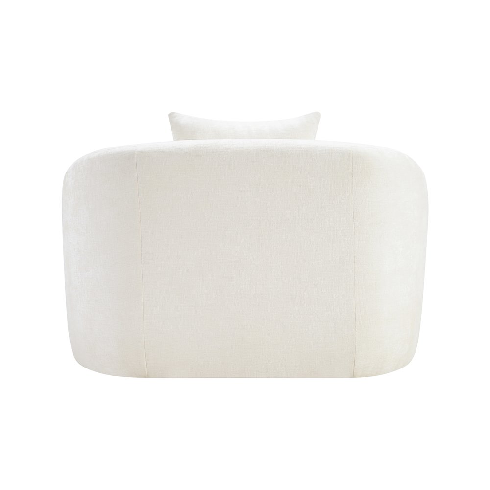Penelope Cream Chenille Fabric Chair. Picture 4