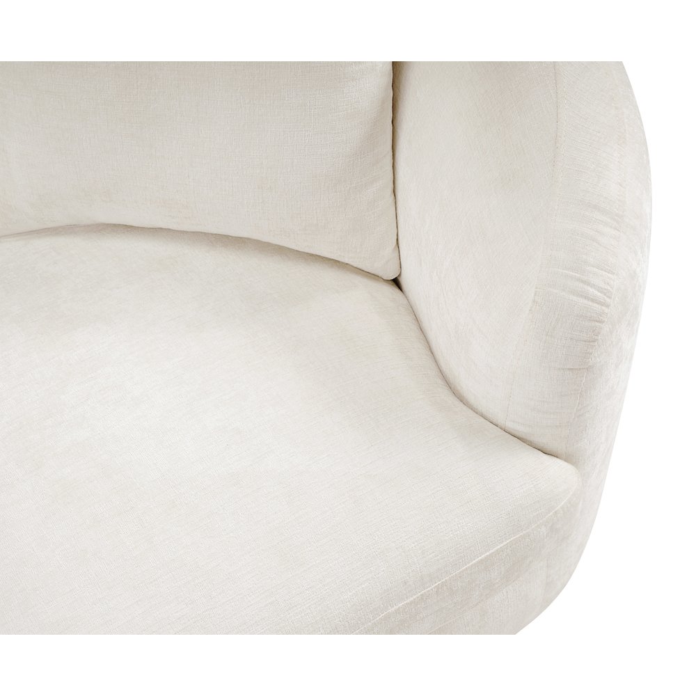 Penelope Cream Chenille Fabric Chair. Picture 7