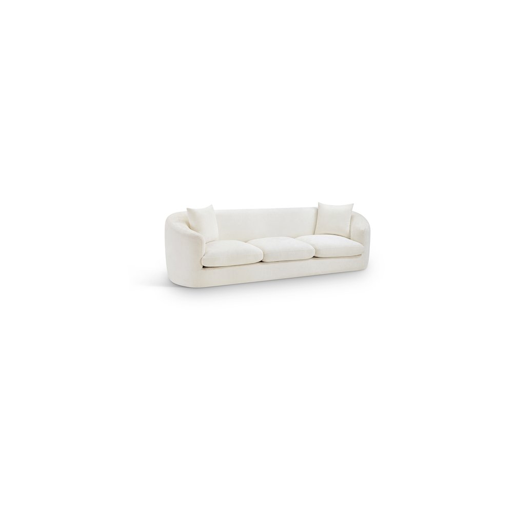 Penelope Cream Chenille Fabric Sofa. Picture 1