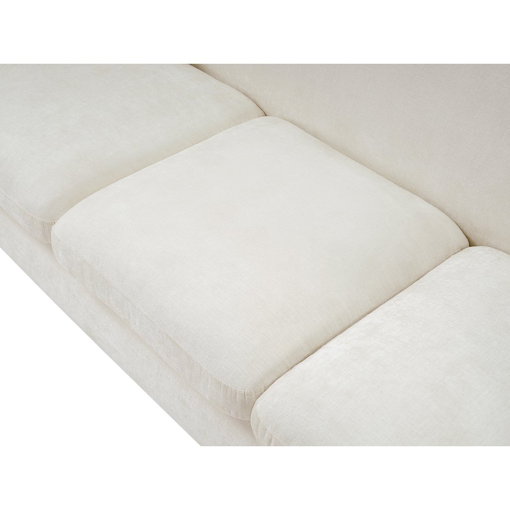 Penelope Cream Chenille Fabric Sofa. Picture 9