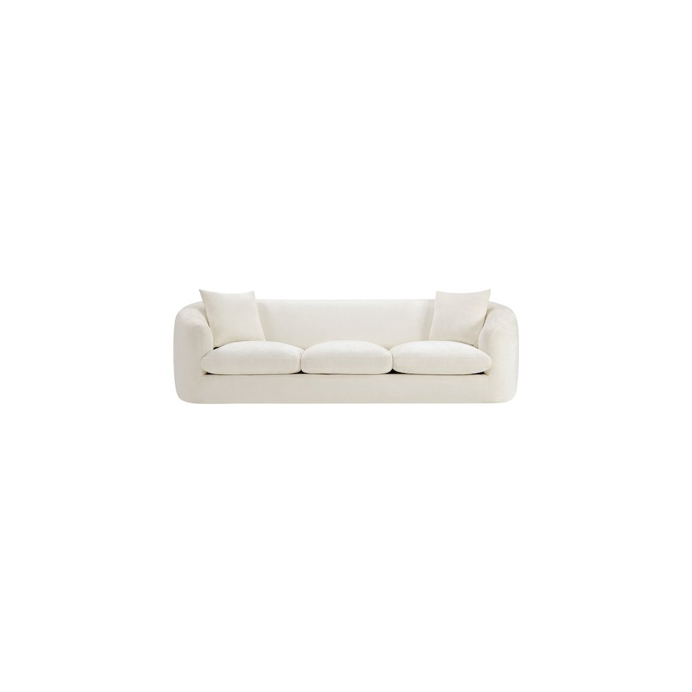 Penelope Cream Chenille Fabric Sofa. Picture 2