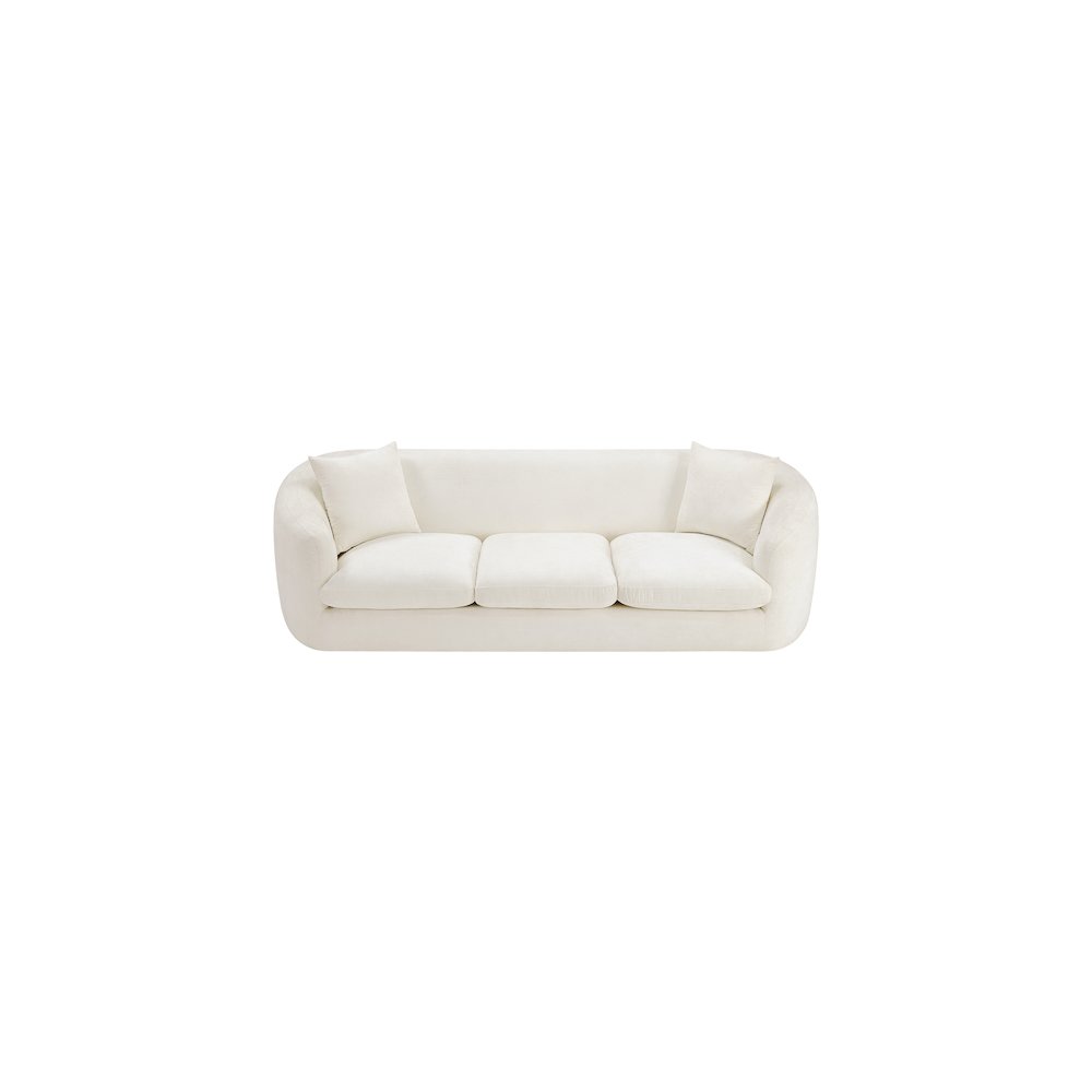 Penelope Cream Chenille Fabric Sofa. Picture 5