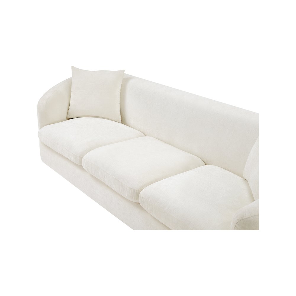 Penelope Cream Chenille Fabric Sofa. Picture 7