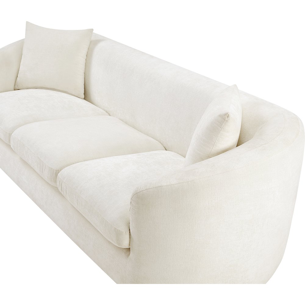 Penelope Cream Chenille Fabric Sofa. Picture 8