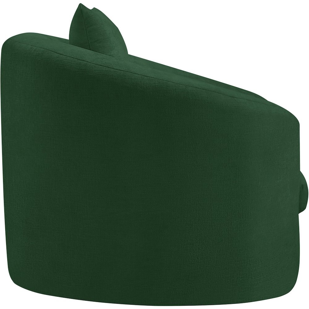 Penelope Green Chenille Fabric Chair. Picture 3