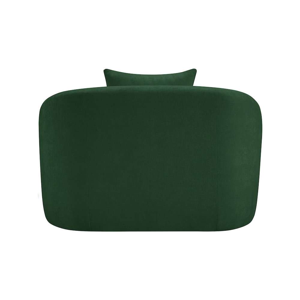 Penelope Green Chenille Fabric Chair. Picture 4