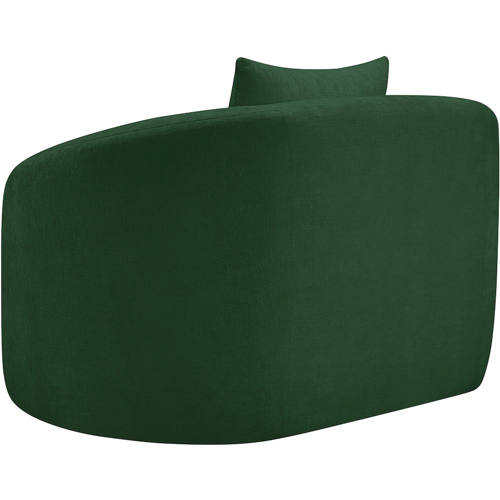 Penelope Green Chenille Fabric Chair. Picture 6