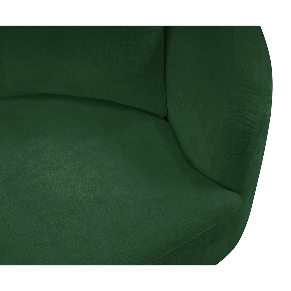 Penelope Green Chenille Fabric Chair. Picture 7
