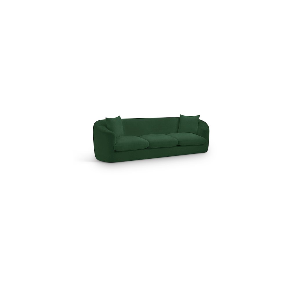 Penelope Green Chenille Fabric Sofa. Picture 1