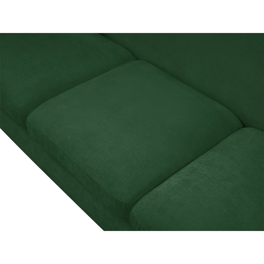 Penelope Green Chenille Fabric Sofa. Picture 9