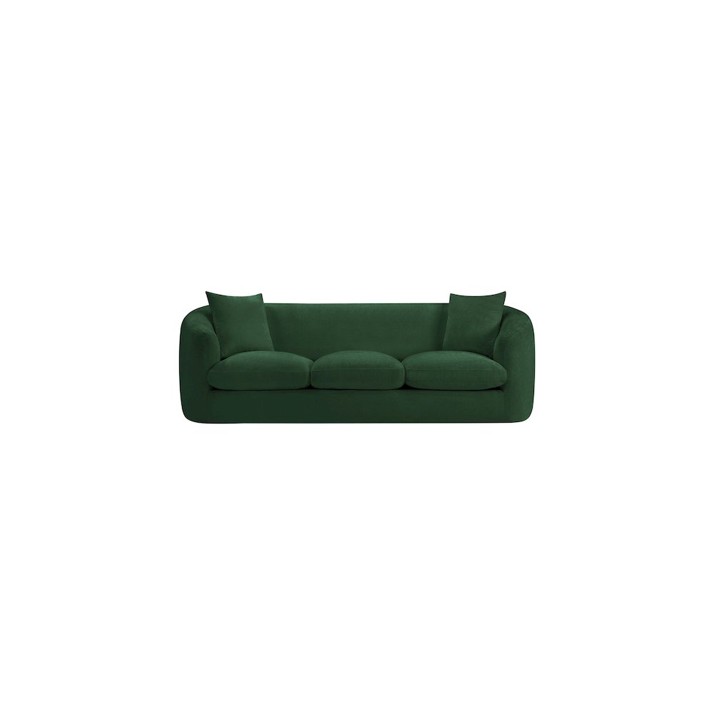 Penelope Green Chenille Fabric Sofa. Picture 2