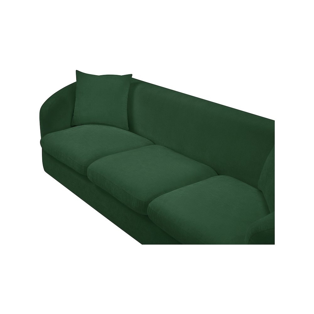 Penelope Green Chenille Fabric Sofa. Picture 7