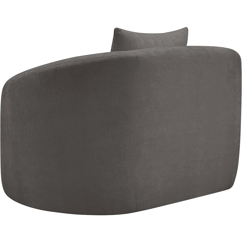 Penelope Grey Chenille Fabric Chair. Picture 6