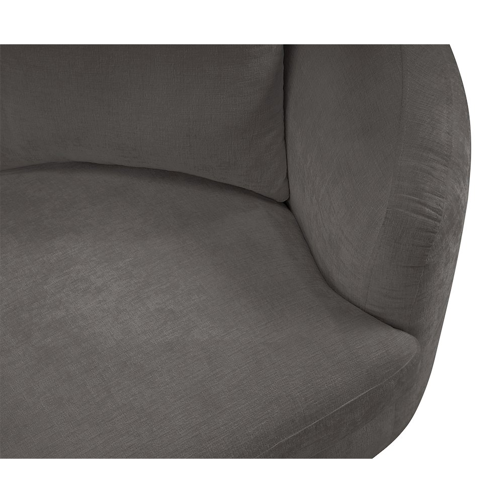 Penelope Grey Chenille Fabric Chair. Picture 7