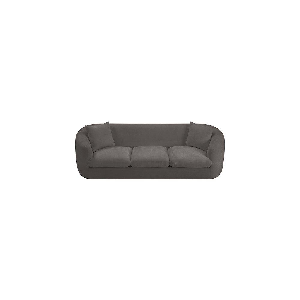 Penelope Grey Chenille Fabric Sofa. Picture 5
