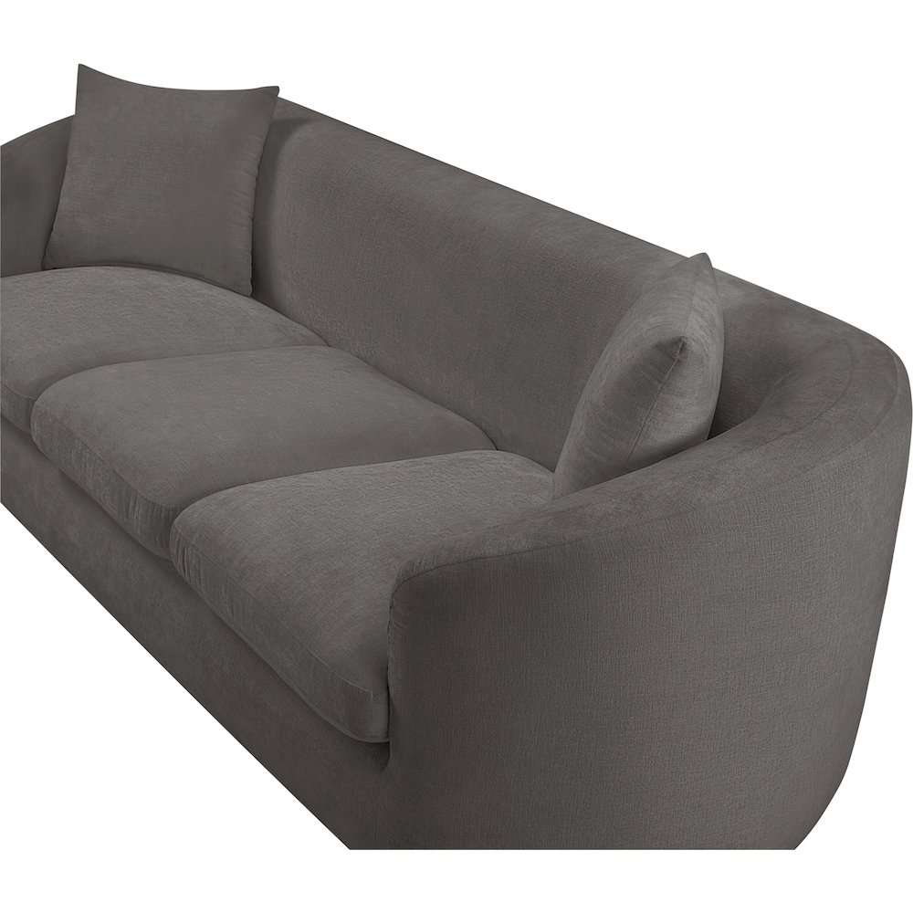 Penelope Grey Chenille Fabric Sofa. Picture 8