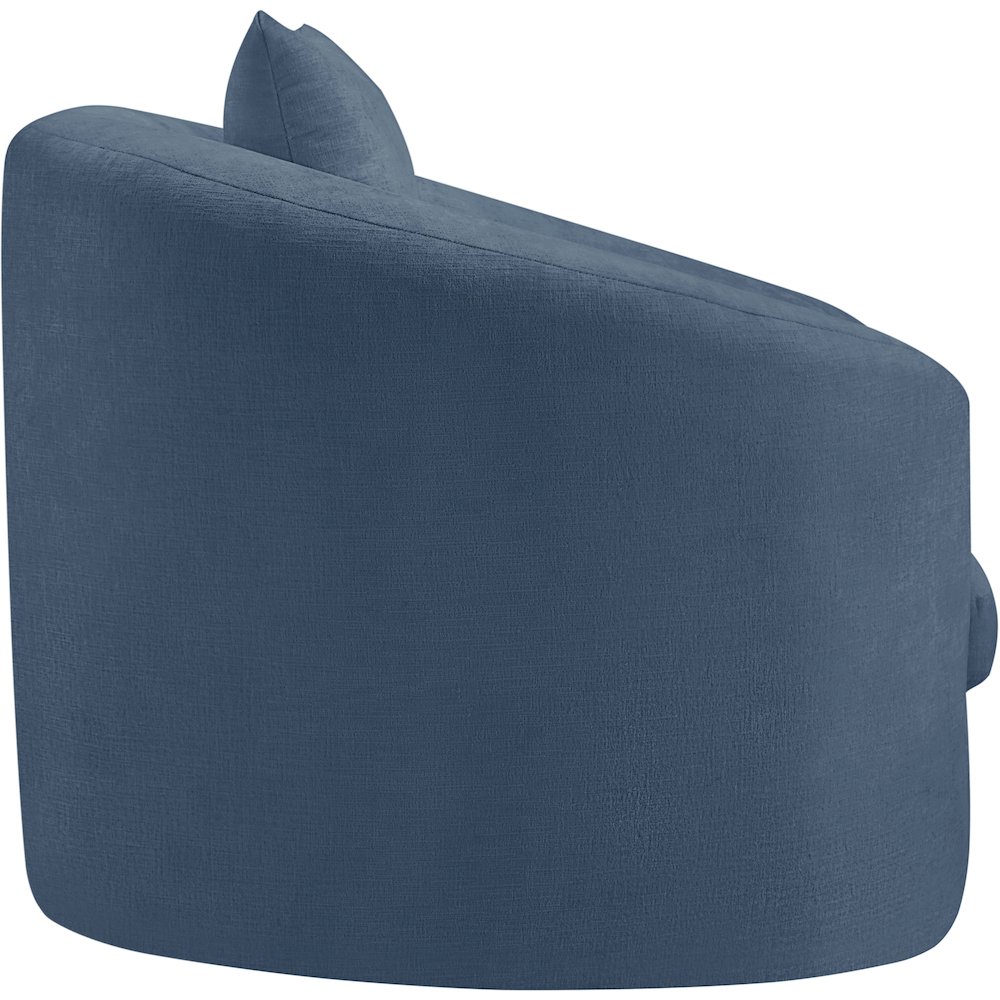 Penelope Light Blue Chenille Fabric Chair. Picture 3
