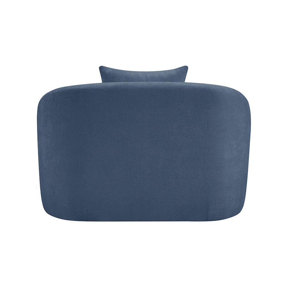 Penelope Light Blue Chenille Fabric Chair. Picture 4