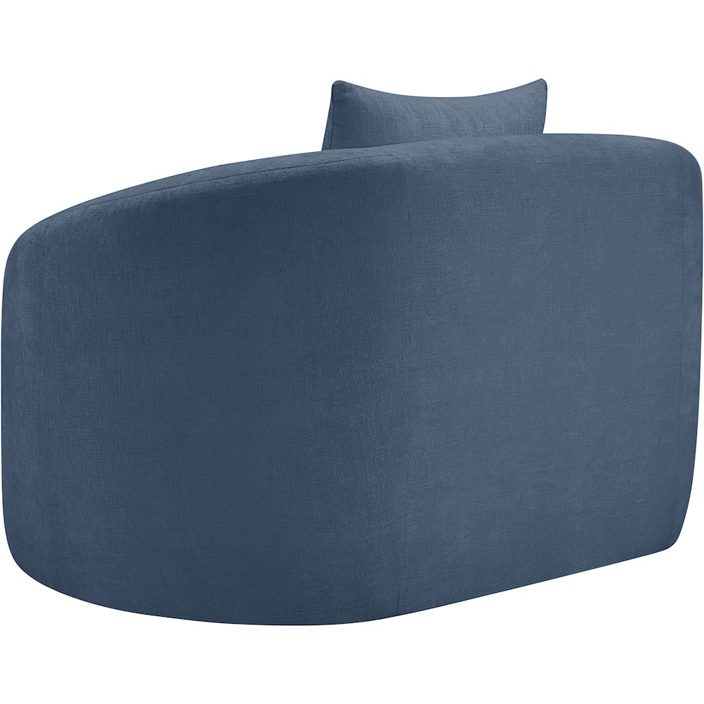 Penelope Light Blue Chenille Fabric Chair. Picture 6