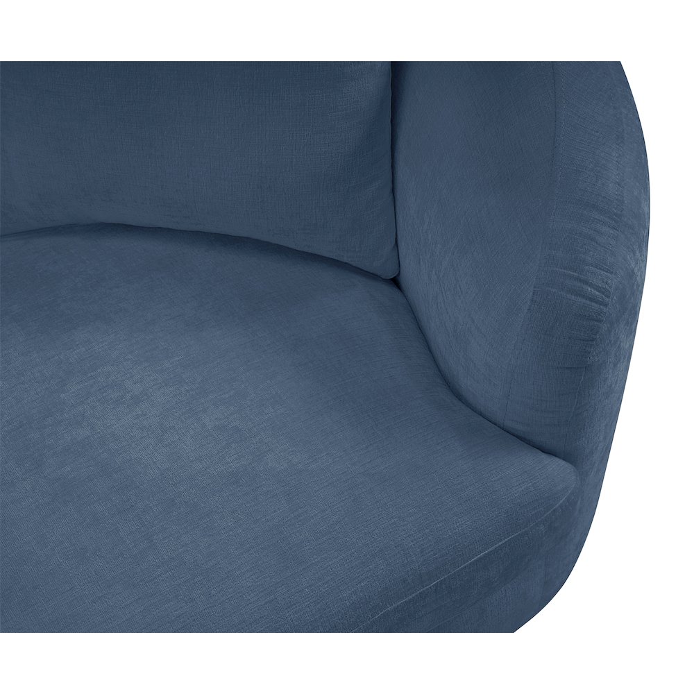 Penelope Light Blue Chenille Fabric Chair. Picture 7
