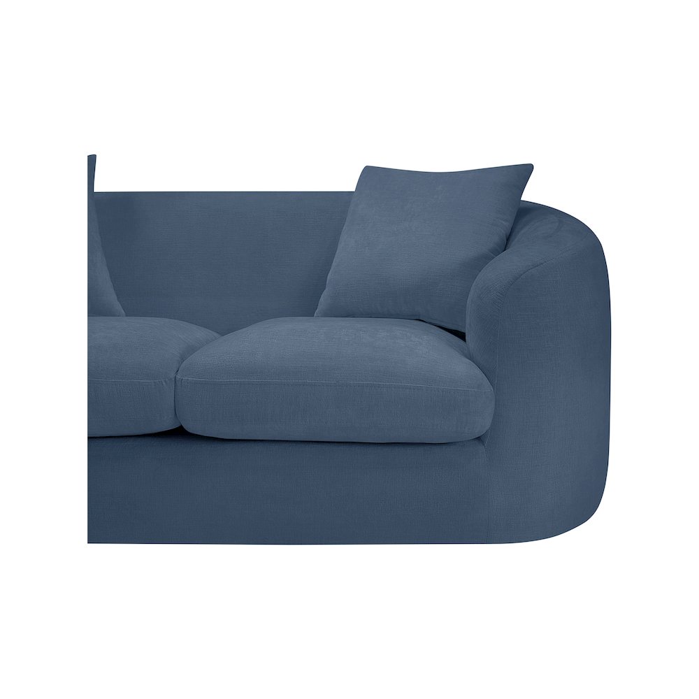 Penelope Light Blue Chenille Fabric Loveseat. Picture 9