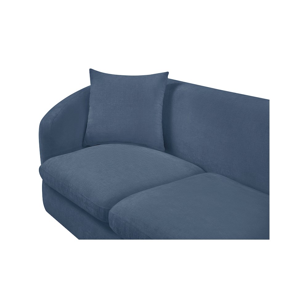 Penelope Light Blue Chenille Fabric Loveseat. Picture 7