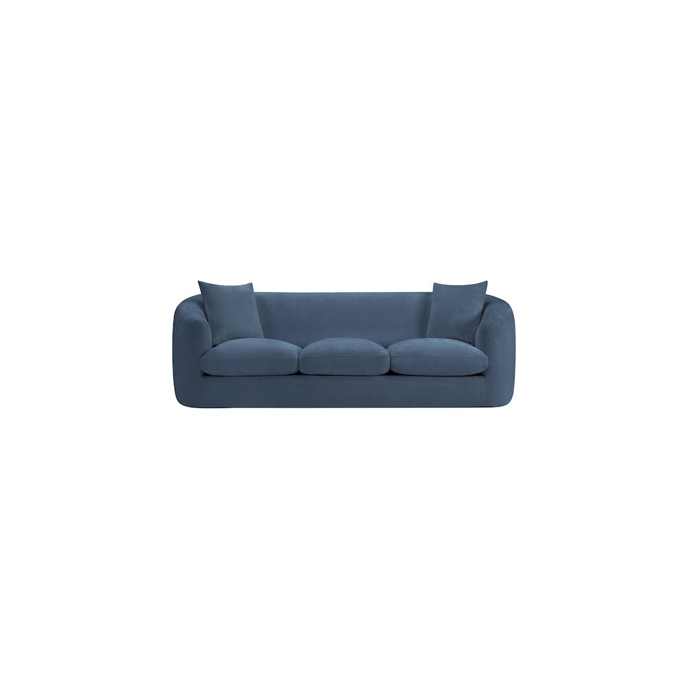 Penelope Light Blue Chenille Fabric Sofa. Picture 2
