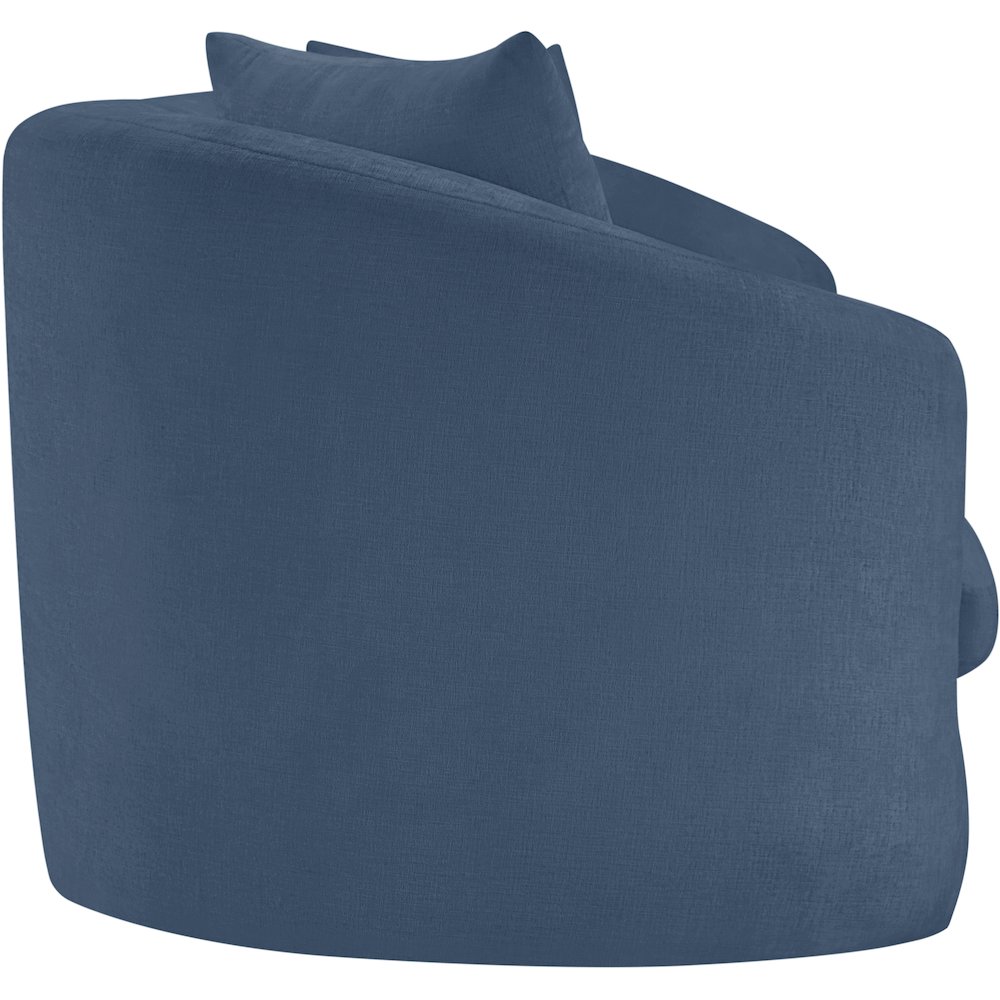 Penelope Light Blue Chenille Fabric Sofa. Picture 3