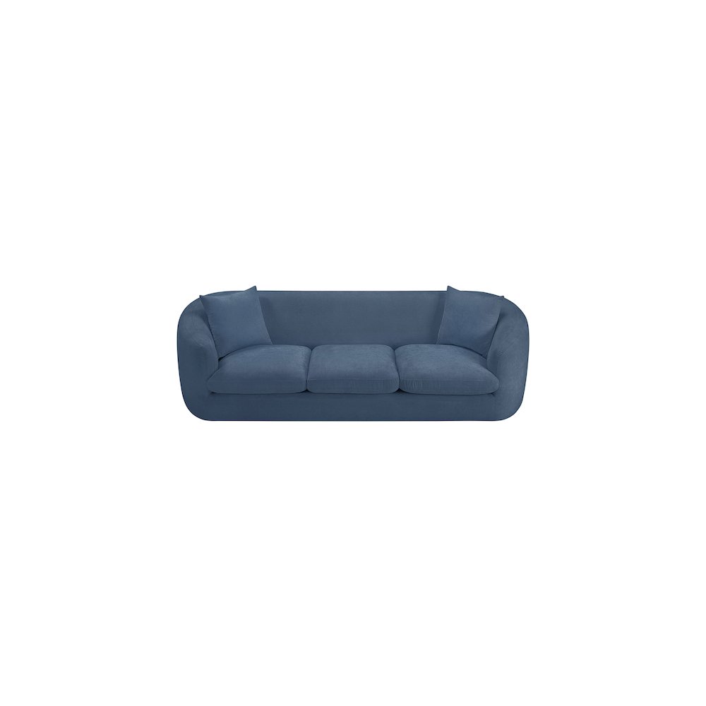 Penelope Light Blue Chenille Fabric Sofa. Picture 5