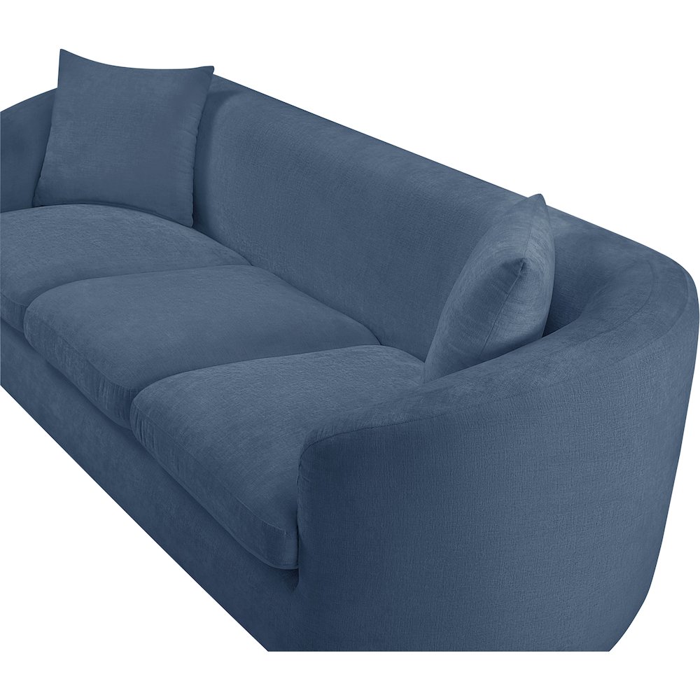 Penelope Light Blue Chenille Fabric Sofa. Picture 8