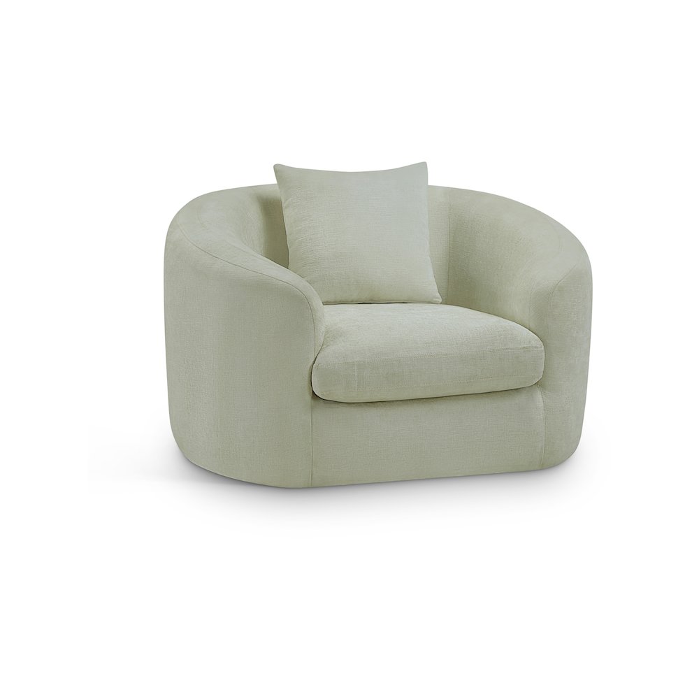 Penelope Mint Chenille Fabric Chair. Picture 1
