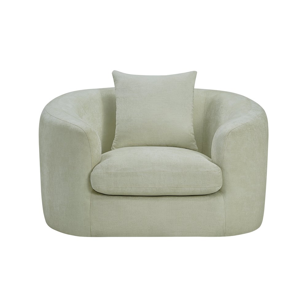 Penelope Mint Chenille Fabric Chair. Picture 2