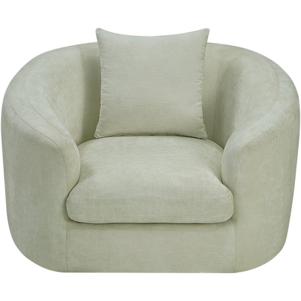 Penelope Mint Chenille Fabric Chair. Picture 5