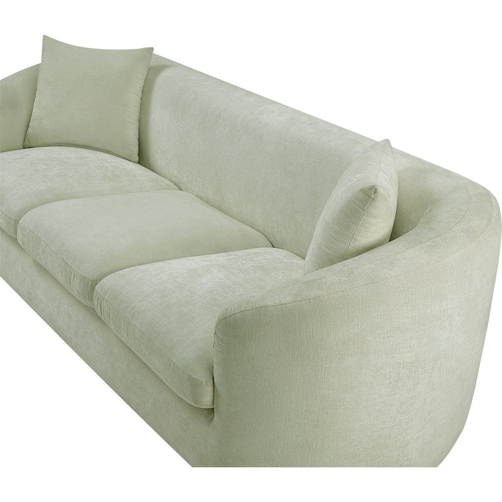 Penelope Mint Chenille Fabric Sofa. Picture 8