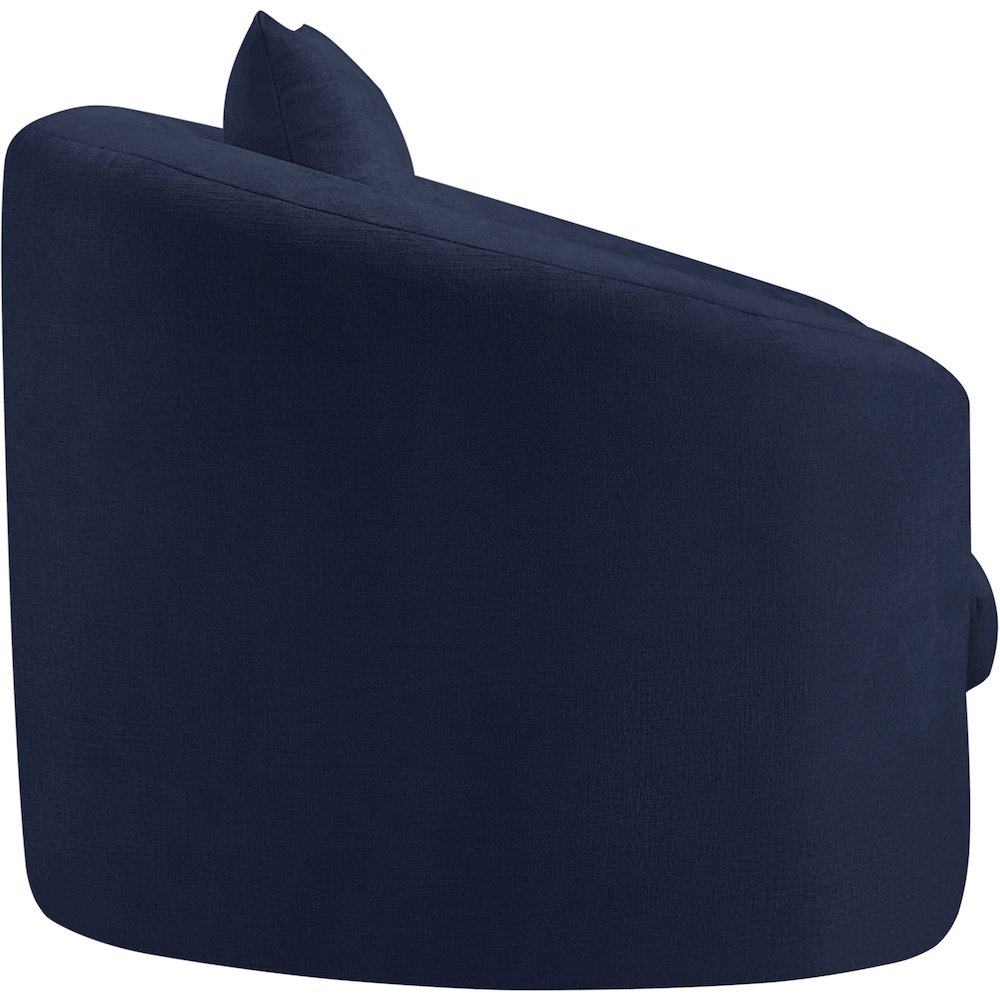 Penelope Navy Chenille Fabric Chair. Picture 3